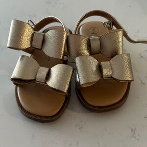 Cat & Jack Metallic Bow Kids Sandals